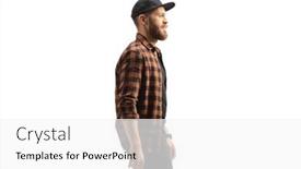  Presentation with shot - Presentation having profile-shot-of-a-young background and a white colored foreground