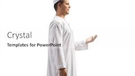  Presentation with ethnic - PPT theme having profile-shot-of-a-young background and a white colored foreground