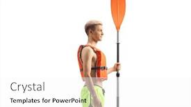  Presentation with life - Presentation with profile-shot-of-a-young background and a white colored foreground