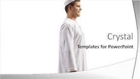  Presentation with ethnic - Presentation theme having profile-shot-of-a-young background and a  colored foreground