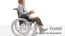  Presentation with elderly ladies beauty shop - PPT theme with profile shot of an elderly background and a  colored foreground