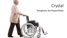  Presentation with elderly ladies beauty shop - Presentation theme having profile shot of an elderly background and a white colored foreground