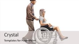  Presentation with elderly ladies beauty shop - Amazing presentation theme having profile shot of an elderly backdrop and a  colored foreground