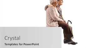  Presentation with elderly - Cool new PPT layouts with profile-shot-of-an-elderly backdrop and a light gray colored foreground