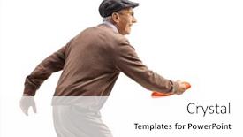  Presentation with elderly ladies beauty shop - Presentation theme enhanced with profile-shot-of-an-elderly background and a white colored foreground