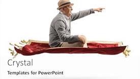  Presentation with red carpet - Theme enhanced with profile-shot-of-an-elderly background and a white colored foreground