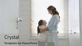  Presentation with loving hearts love heart candy - Amazing PPT layouts having profile shot of loving mother backdrop and a light gray colored foreground