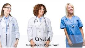  Presentation with professional - Slide deck featuring profile team - collage of group of professional background and a  colored foreground