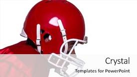  Presentation with american football - Cool new PPT layouts with profile view of an american backdrop and a white colored foreground