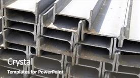  Presentation with welding - Beautiful presentation theme featuring profiles made of steel backdrop and a dark gray colored foreground