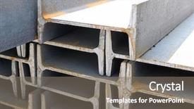  Presentation with welding - Beautiful presentation design featuring profiles made of steel backdrop and a gray colored foreground