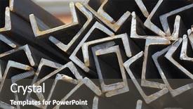  Presentation with steel fabrication - Audience pleasing slides consisting of profiles made of steel backdrop and a dark gray colored foreground