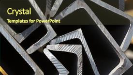  Presentation with steel fabrication - Slides featuring profiles made of steel background and a tawny brown colored foreground