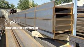  Presentation with welding - Theme with profiles made of steel background and a coral colored foreground