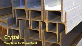  Presentation with steel fabrication - Presentation with profiles made of steel background and a tawny brown colored foreground