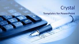  Presentation with profit - Colorful slide deck enhanced with profit bar chart pen backdrop and a light blue colored foreground