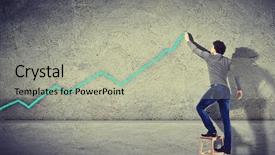  Presentation with profit - Beautiful PPT layouts featuring profit gain icon symbol - young man drawing a financial backdrop and a mint green colored foreground