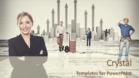  Presentation with profit - Beautiful slides featuring profit increase - 3d image of arrows backdrop and a lemonade colored foreground