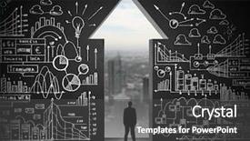  Presentation with black business - Audience pleasing slides consisting of profit increase - silhouette of businessman against black backdrop and a dark gray colored foreground