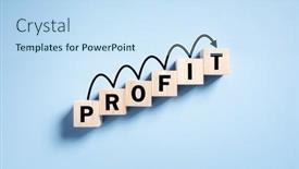  Presentation with business profit - PPT layouts having profit-increasing-progress-and-success background and a sky blue colored foreground