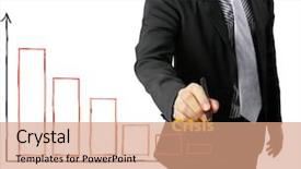  Presentation with business profit - Audience pleasing slide deck consisting of profit loss - business man hand drawing crisis backdrop and a coral colored foreground