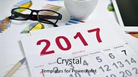  Presentation with profit loss - Audience pleasing presentation theme consisting of profit loss - closeup of a 2017 calendar backdrop and a sky blue colored foreground