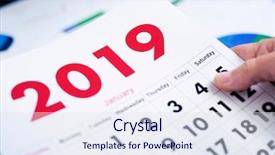  Presentation with 2019 - PPT layouts featuring profit loss - closeup of a caucasian man background and a sky blue colored foreground