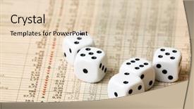  Presentation with stock market - Beautiful presentation featuring profit loss - dice and stock market charts backdrop and a lemonade colored foreground