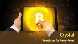  Presentation with profit loss - Presentation consisting of profit loss - elegant hand touching tablet background and a tawny brown colored foreground