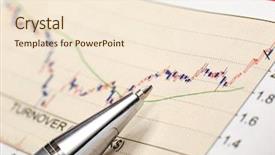  Presentation with profit loss - Colorful slides enhanced with profit loss - financial chart backdrop and a cream colored foreground