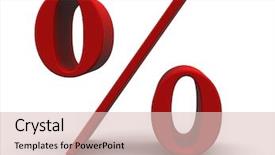  Presentation with percent - Beautiful PPT theme featuring profit loss - red percent sign isolated backdrop and a lemonade colored foreground