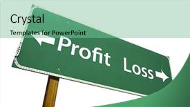  Presentation with profit loss - Presentation with profit loss road sign isolated background and a seafoam green colored foreground