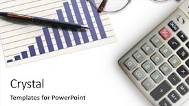  Presentation with profit - Cool new presentation with profit shares - stock index business backdrop and a white colored foreground