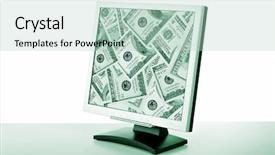  Presentation with business profit - Amazing PPT layouts having profit with on line business backdrop and a mint green colored foreground