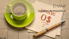  Presentation with business profit - Presentation featuring profit-zero-dollars-handwriting background and a  colored foreground