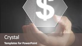  Presentation with financial - Presentation theme enhanced with profitability growth - businessman with financial symbols coming background and a  colored foreground