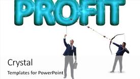  Presentation with profit - Presentation theme consisting of profits - profit concept with businessman background and a white colored foreground