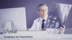  Presentation with roentgen - PPT layouts featuring prognosis - close up of male doctor background and a light gray colored foreground