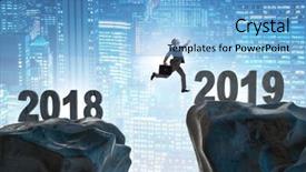  Presentation with concept of biochemistry dna - PPT layouts with prognosis - concept of transition between 2018 background and a light blue colored foreground