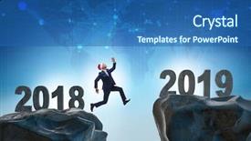  Presentation with hypertension concept - PPT theme consisting of prognosis - concept of transition between 2018 background and a ocean colored foreground