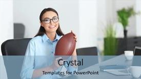  Presentation with black women beautiful woman - PPT layouts having program conference - young beautiful woman with ball background and a light blue colored foreground