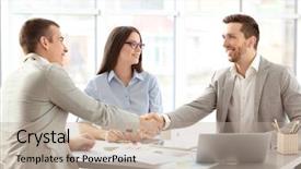  Presentation with hand shake law office - Amazing slide deck having program management - businessmen shaking hands in office backdrop and a mint green colored foreground