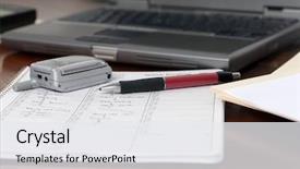  Presentation with desktop - Presentation theme consisting of program management - executive mobile desktop with beautiful background and a white colored foreground