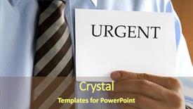  Presentation with man in suit and tie - PPT theme with program management - man in tie holding background and a tawny brown colored foreground