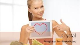  Presentation with health technology - Presentation with program menu - fitness diet technology health background and a coral colored foreground