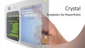  Presentation with programing - Amazing PPT theme having code web programing - male's finger is searching backdrop and a white colored foreground