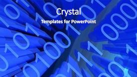  Presentation with code - Presentation design having programing language - binary code background texture background and a royal blue colored foreground