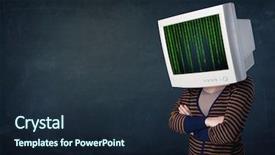  Presentation with programing - Cool new theme with programing language - cyber business human backdrop and a wine colored foreground