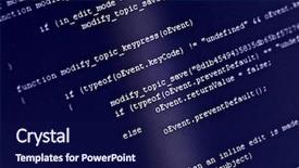 Presentation with programing - Audience pleasing PPT theme consisting of programing language - program code on computer screen backdrop and a  colored foreground