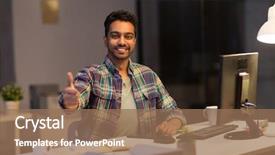  Presentation with technology - Amazing slide deck having programmer - deadline technology and people concept backdrop and a coral colored foreground